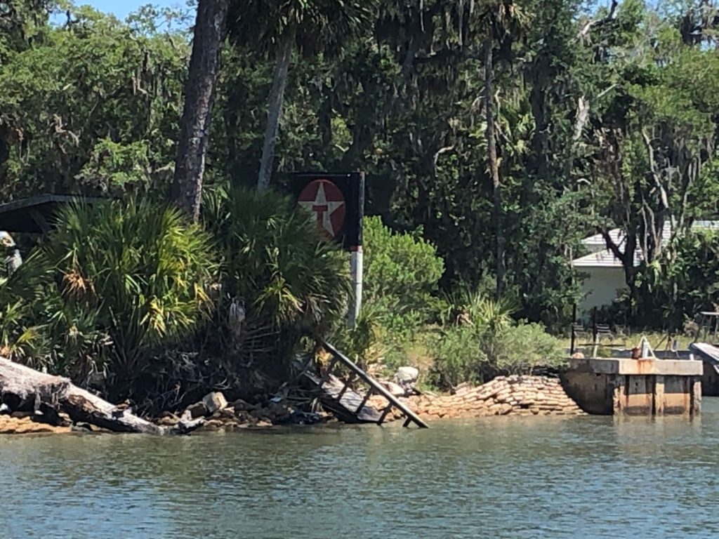 Old Texaco station along the ICW north of St. Augustine