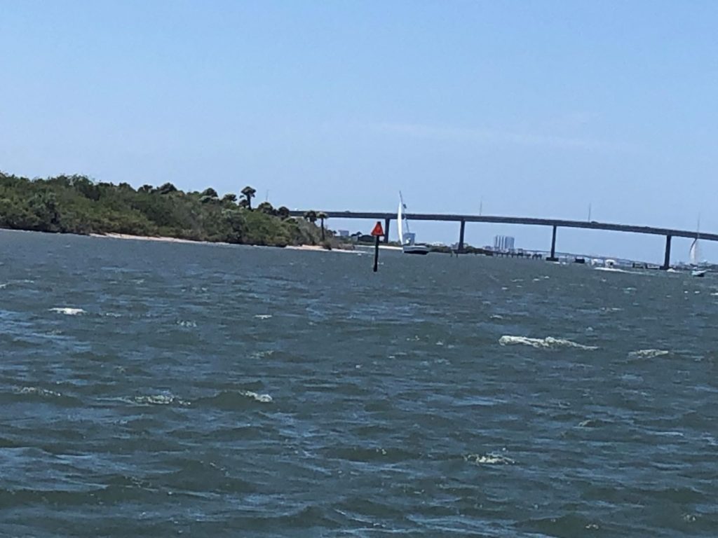 This boat ran aground trying to sail down the ICW just south of Daytona 