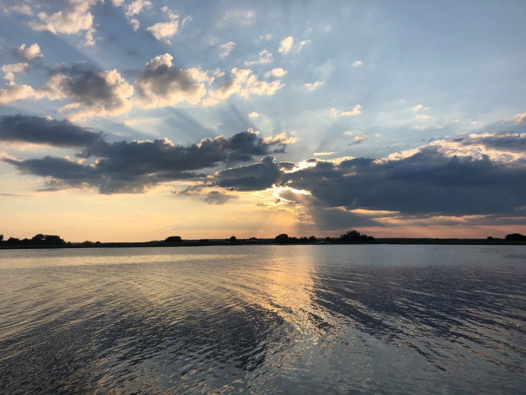 Brunswick Landing marina sunset