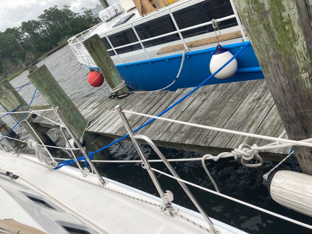 Seeking Kokomo tied to the dock