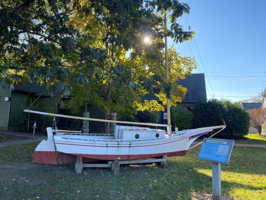 Spot, a miniature skipjack at the Chesapeake Bay maritime museum